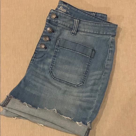 Bass Blue Jean Shorts High-Waisted Vintage Style - Picture 5 of 5